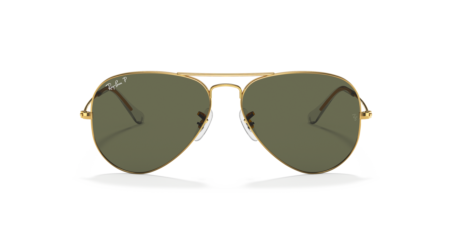 Ray-Ban Aviator Large Metal Oro Arista G-15 Green 3