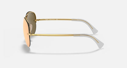 Ray-Ban RB3449 Oro arista Cobre espejeado