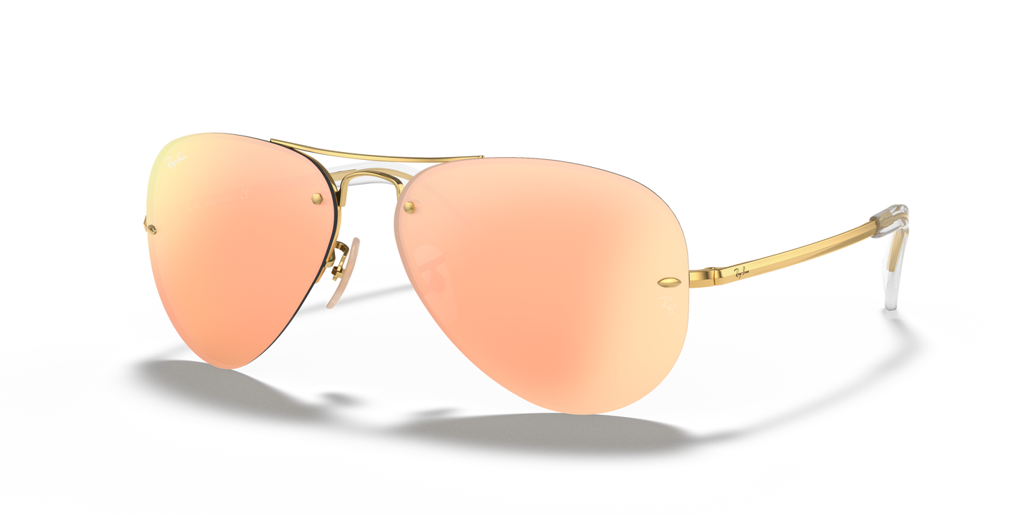Ray-Ban RB3449 Oro arista Cobre espejeado