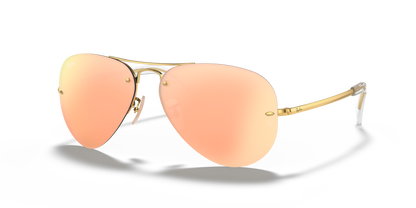 Ray-Ban RB3449 Oro arista Cobre espejeado