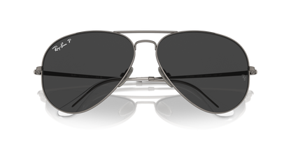 Ray-Ban Aviator Titanium Gun Metal Polar Black 4
