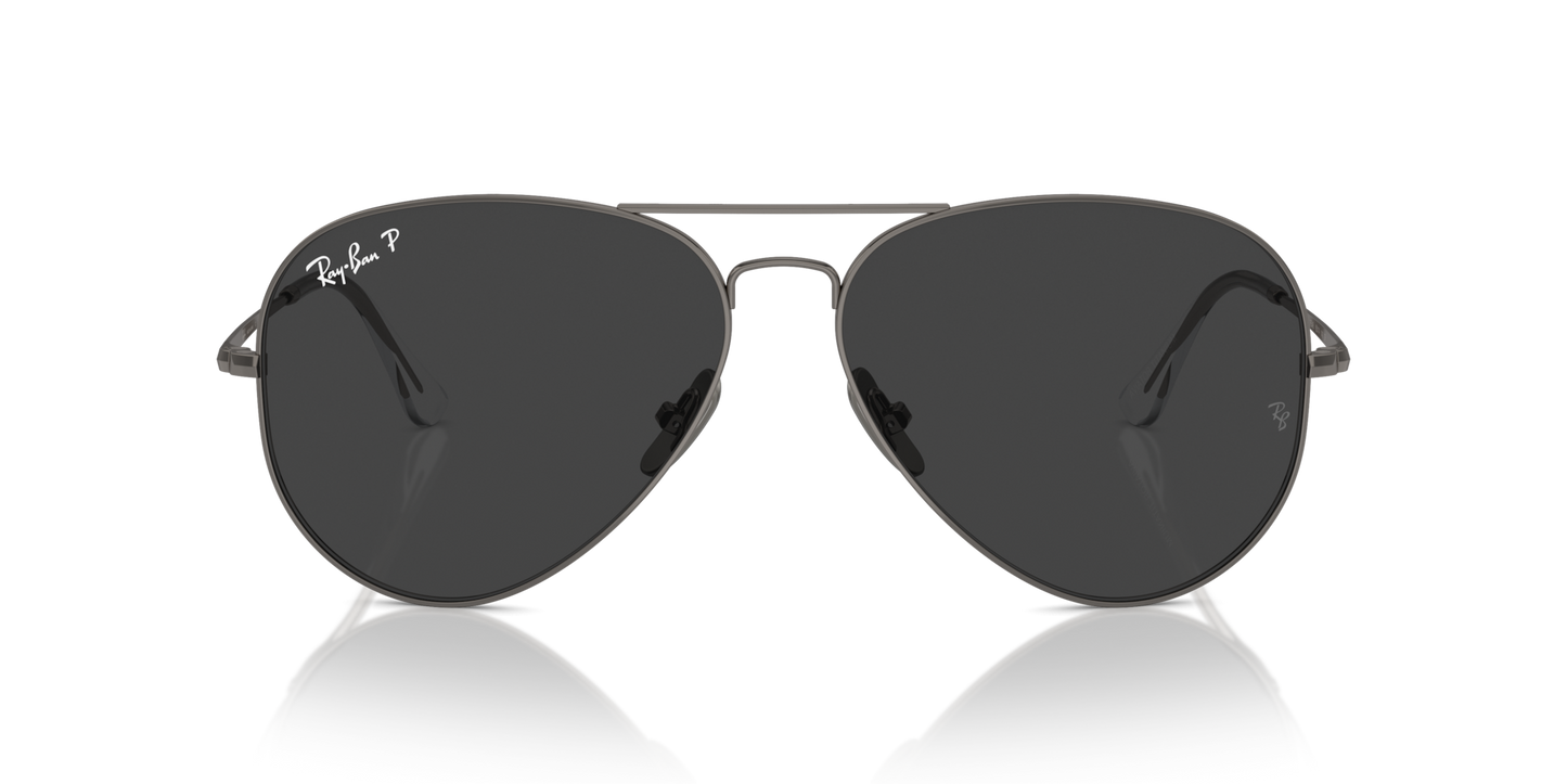 Ray-Ban Aviator Titanium Gun Metal Polar BlackV 5
