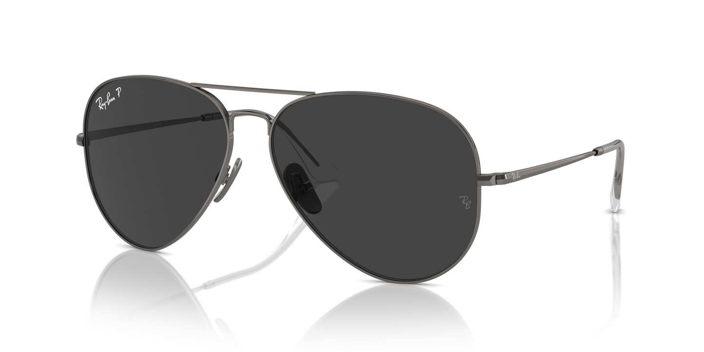 Ray-Ban Aviator Titanium Gun Metal Polar Black 1