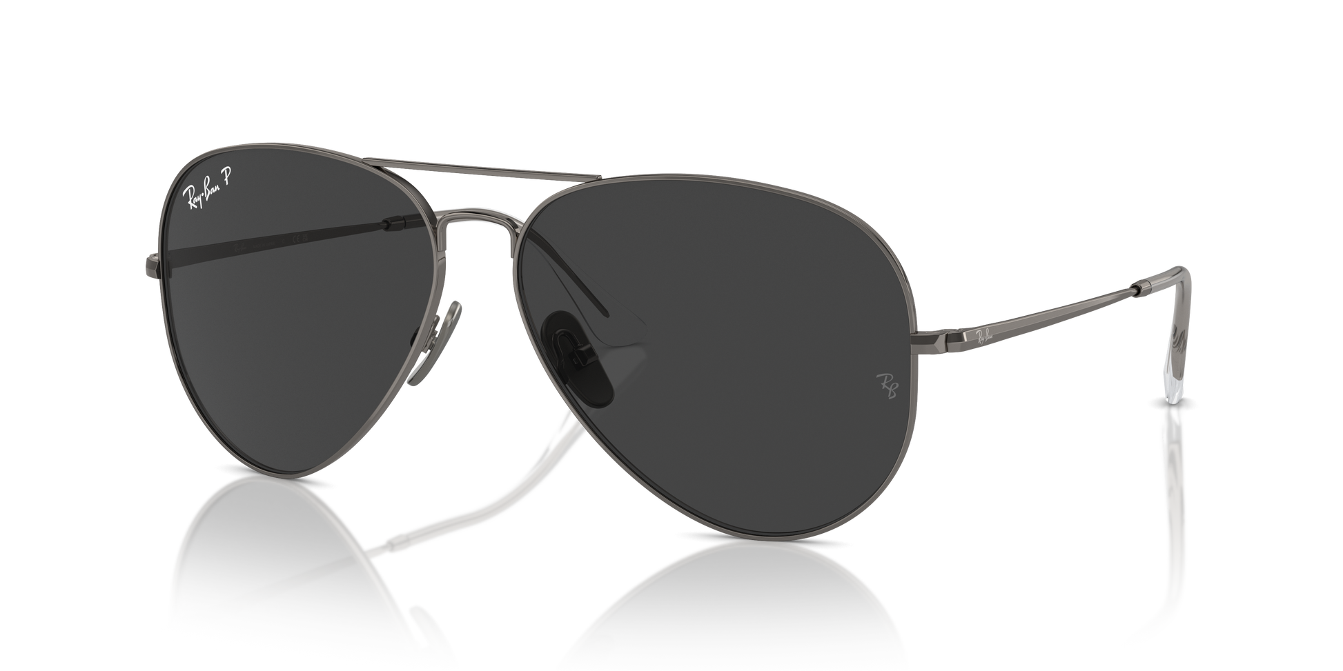 Ray-Ban Aviator Titanium Gun Metal Polar Black 1