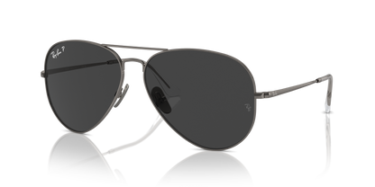 Ray-Ban Aviator Titanium Gun Metal Polar Black 1