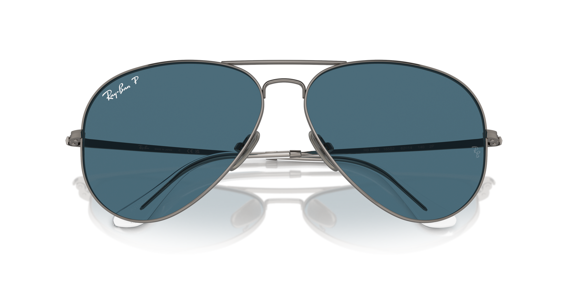Ray-Ban Aviator Titanium Gun Metal Polar Blue 3