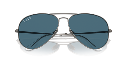 Ray-Ban Aviator Titanium Gun Metal Polar Blue 3