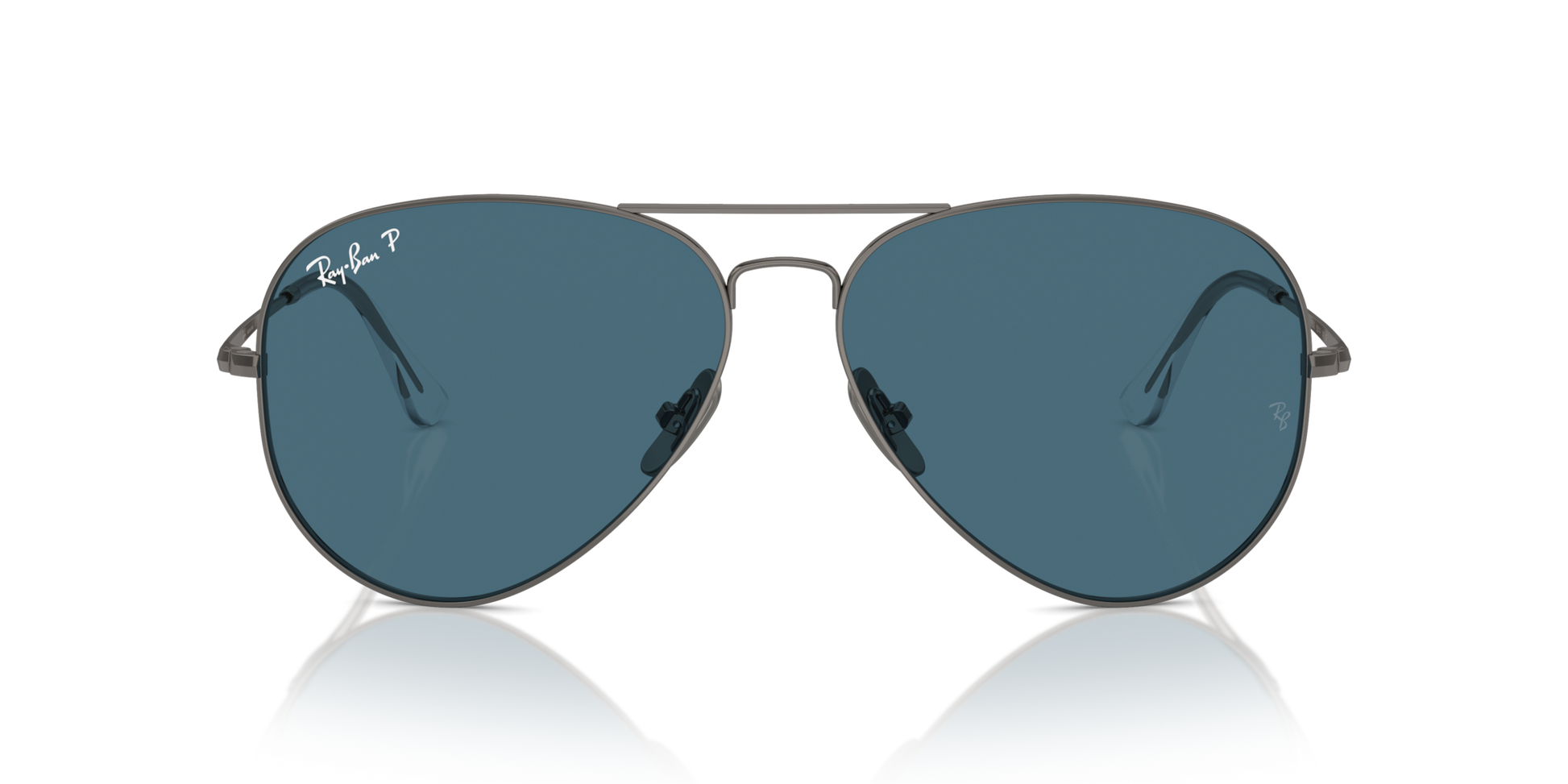 Ray-Ban Aviator Titanium Gun Metal Polar Blue 4