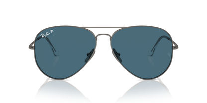 Ray-Ban Aviator Titanium Gun Metal Polar Blue 4