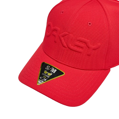 Oakley 6 Panel Stretch Hat Embossed Red Line