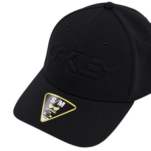 Oakley 6 Panel Stretch Hat Embossed Blackout