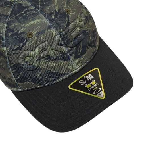 Oakley 6 Panel Stretch Hat Tiger Mountain Camo Green